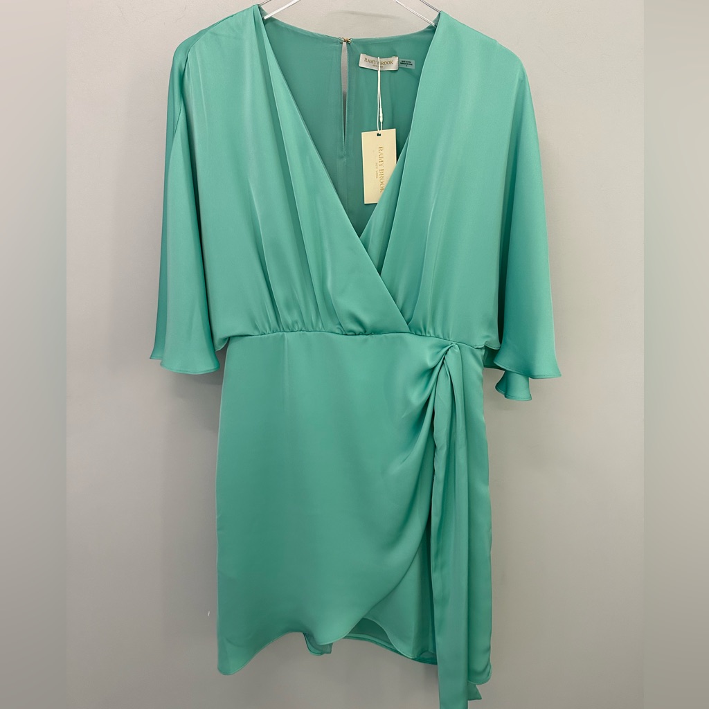 Ramy Brook Alexis Wrap Mini Dress- In Malac
